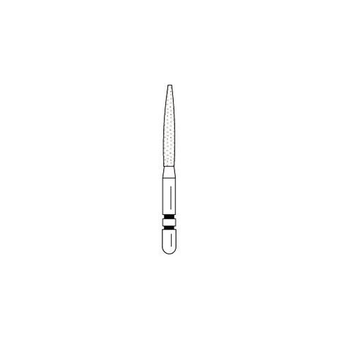 Premier Dental 2015155 Two Striper FG Friction Grip #260.10F Flame Shaped Fine Grit Diamond Burs 5/Pk