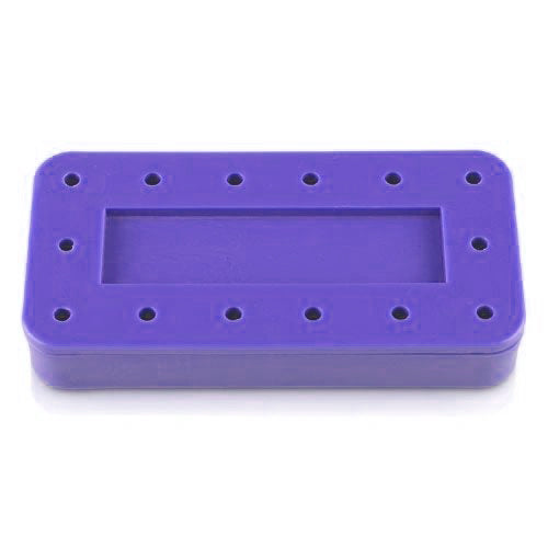 Plasdent 400BRS-10N Rectangular Dental Bur Block Spectrum Purple 14 Burs Capacity Magnetic