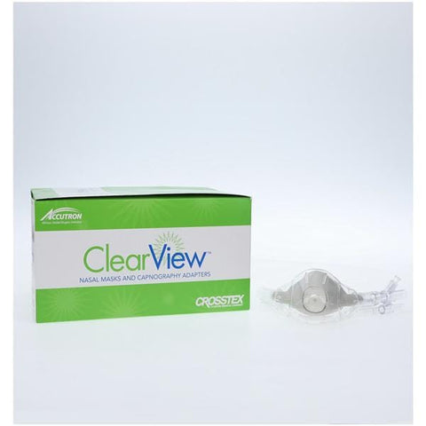 Accutron 33035-9-CAP ClearView Nasal Mask and Capnography Bundle Adult Unscented Grey 12/Pk