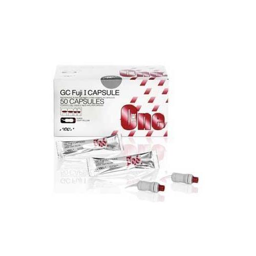 GC 000240 Fuji I Glass Ionomer Luting Cement Capsules Light Yellow 50/Pk EXP Oct 2025