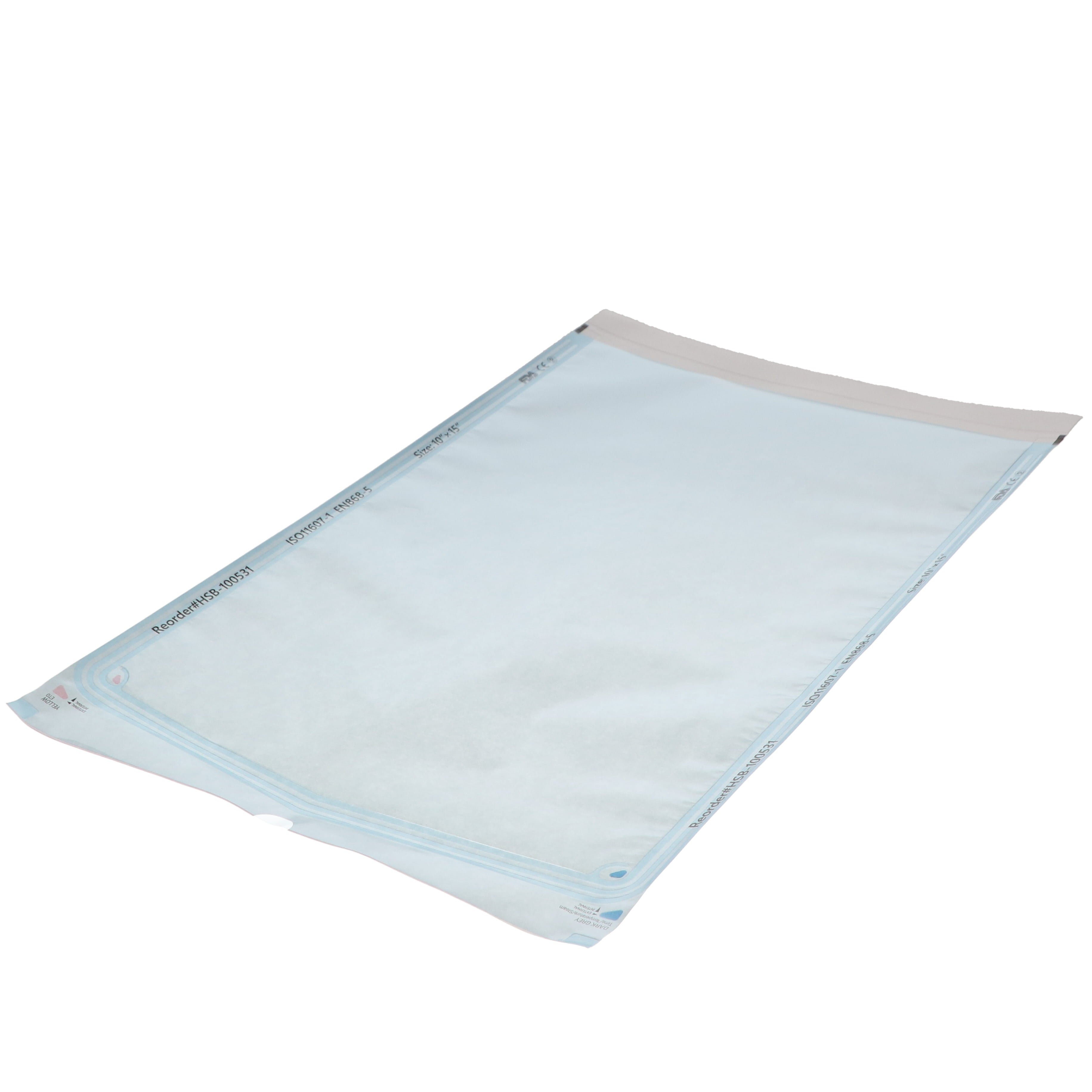 House Brand Dentistry 100531 Self-Sealing Sterilization Pouch Paper/Blue Film 10