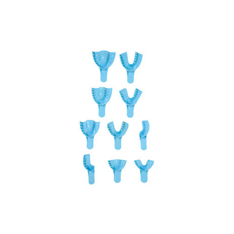 Mydent IT7018 Defend Disposable Impression Trays #8 Quadrant Upper Right Lower Left Solid 12/Pk