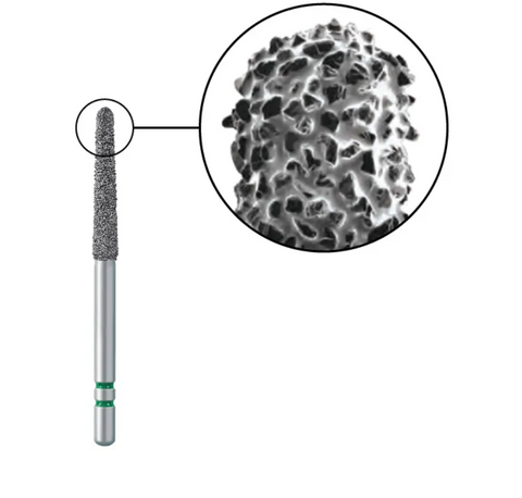 Premier Dental 2015275 Two Striper FG Friction Grip 515.5C Flat End Cylinder Coarse Grit Diamond Burs 5/Pk