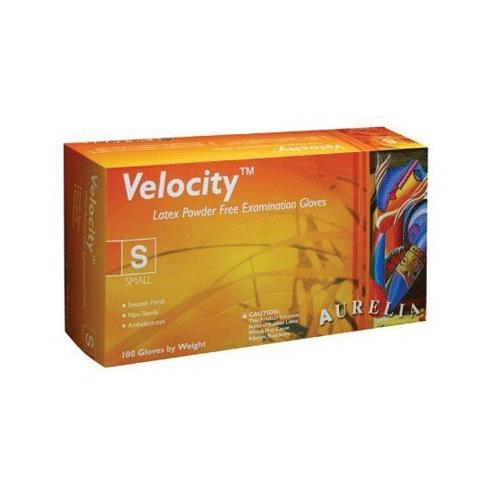 Supermax 28225 Aurelia Velocity Powder Free Latex Gloves Non-Sterile X-Small 100/Bx