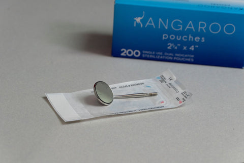House Brand SP2X4 Kangaroo Self-Seal Sterilization Pouches 200/Bx 2.25" X 4" (blue)