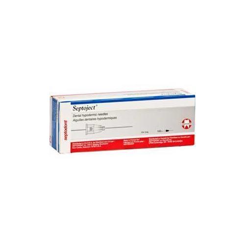 Septodont N1252 Septoject Disposable Sterile Needles 25 Gauge Long Red 100/Bx