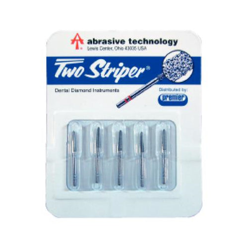 Abrasive Technology 263.8C Two Striper FG Friction Grip Coarse Grit Diamond Burs 5/Pk 2015127