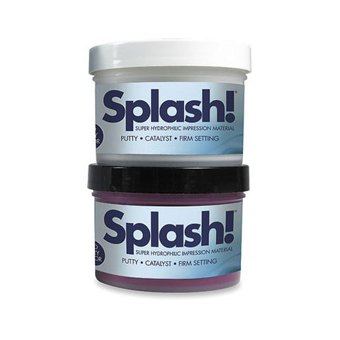 Denmat SPD1235 SPLASH! Half-Time Putty Super Fast Set Base & Catalyst 250 mL Jars