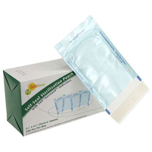 Cranberry BE1235 BeeSure Self-Seal Sterilization Pouches 3.5