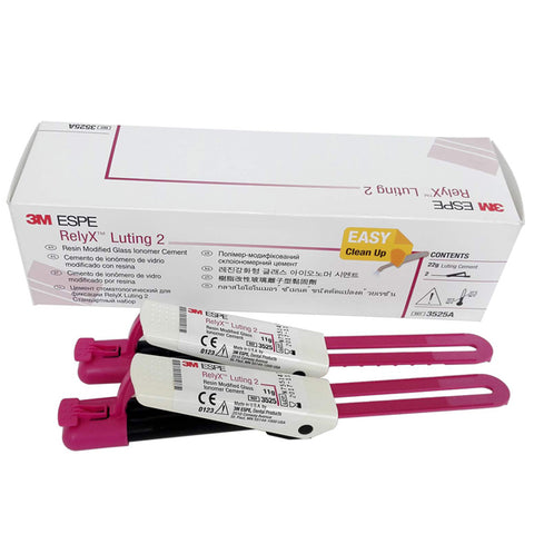 3M ESPE 3525A RelyX Luting 2 Glass Ionomer Dental Cement Plus Clicker 2/Pk 11 Gm EXP Feb 2023