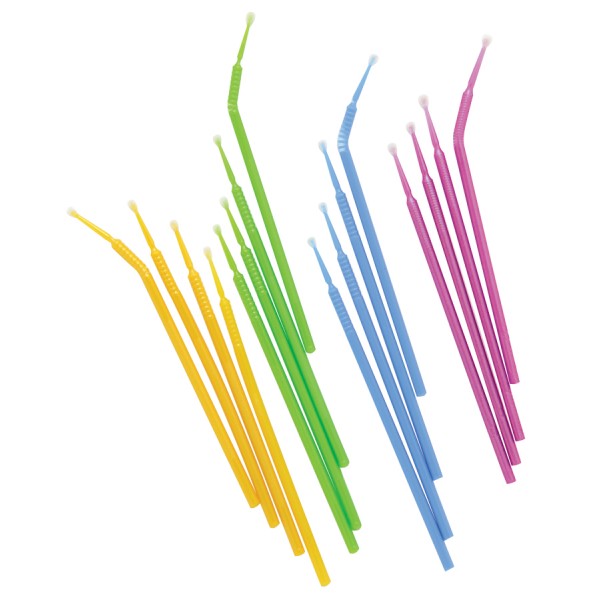 Mydent MB1002 Defend Micro Applicators Fine Yellow Bendable Neck 100Pk