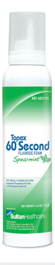 Sultan 31151 Topex APF Foam Fluoride Mint 4.4Oz/Ea