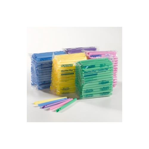 Crosstex ZETMVLV MaxVac Plus Combo Tip High Volume Evacuator Tips Lavender 100/Bx