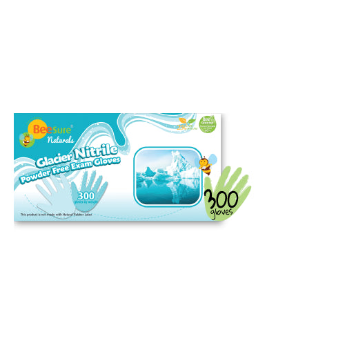 Cranberry 2925 BeeSure Glacier Blue Nitrile Examination Gloves Powder Free Extra Small 300/Box