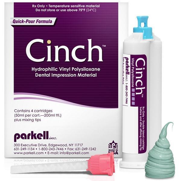 Parkell S463S Cinch Quick Heavy Body Putty Fast Set VPS Impression Material Split Cartridge 4/Pk