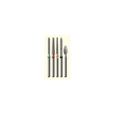 Axis Dental SC878K-016 NTI FG Friction Grip #878K-016 Curettage Super Coarse Grit Diamond Burs 5/Pk