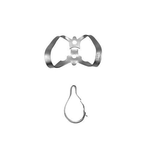 Hu-Friedy RDCM6 Rubber Dental Dam Clamp #6 Labial Metal Satin Finish
