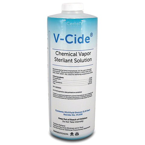 Certol VC338 V-Cide Chemical Vapor Sterilant Solution 1L 4/Bx