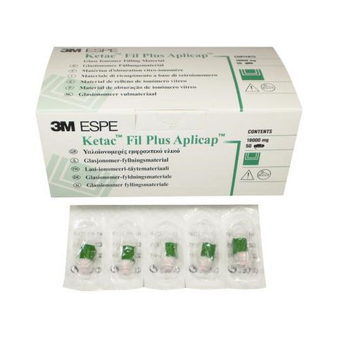 3M ESPE 55020 Ketac Fil Plus Applicap Glass Ionomer Restorative Capsules A1 50/Pk