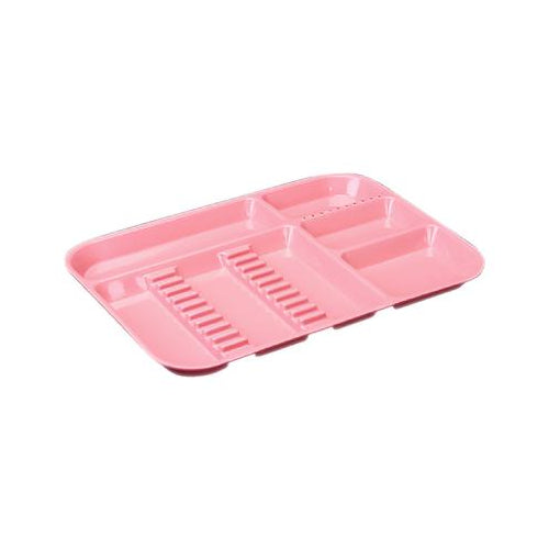 Plasdent 300BD-6 Set-Up Dental Tray Divided Size B Ritter Coral Plastic 13.5" X 9-5/8"