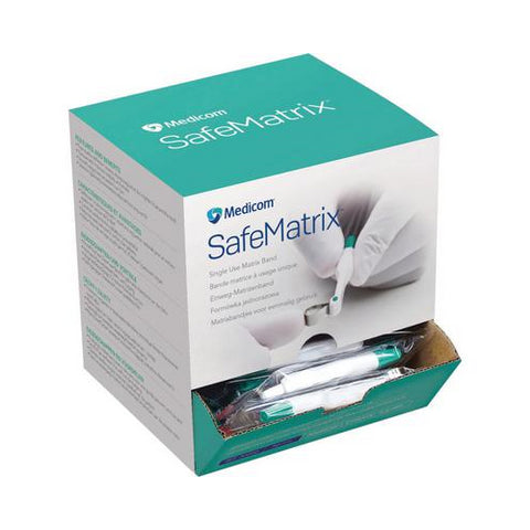 Medicom 30050 SafeMatrix Dental Matrix Bands 4.5mm Narrow Green 50/Bx