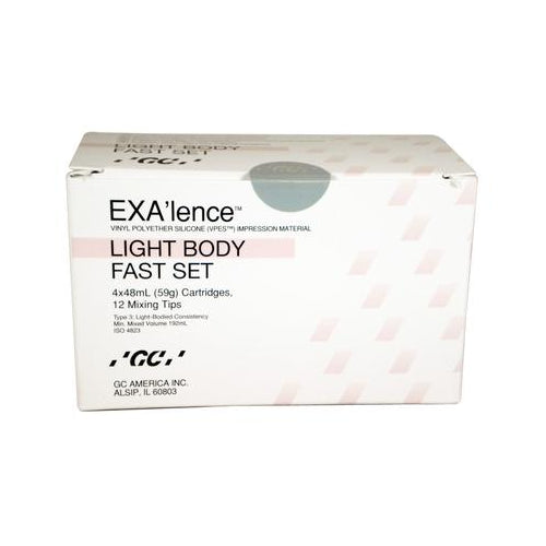 GC 137913 Exa'Lence VPES Impression Material Fast Set Light Body 4/Pk 48 mL 137304 EXP Dec 2024