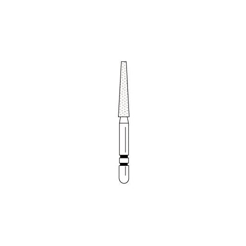 Premier Dental 2015371 Two Striper FG Friction Grip #701.9F Flat End Taper Fine Grit Diamond Burs 5/Pk