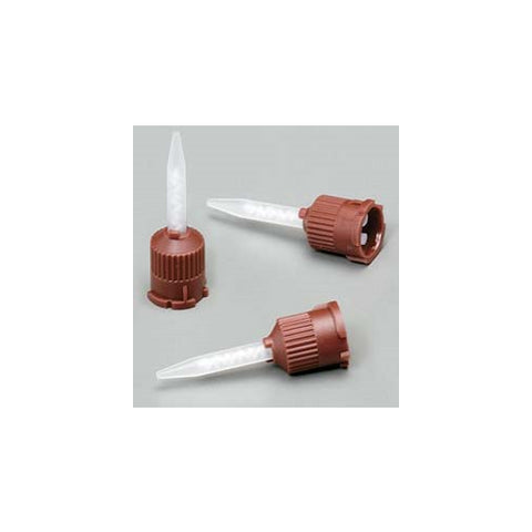 Bisco X-81252P Dual Syringe Static Dental Mixing Tips Brown Clear 30/Pk