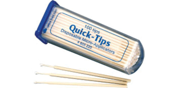 Hager 605220 Quick-Tips Dental Micro Applicators Tips Fiber White 100/Pk