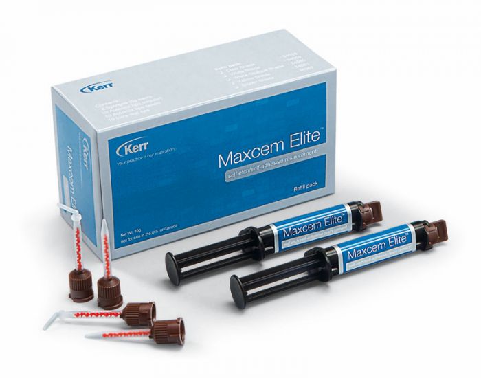 Kerr Dental 34059 Maxcem Elite Self Etch Adhesive Resin Cement White 2/Pk 5 Gm EXP Aug 2023