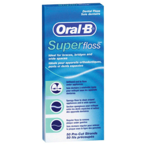 Proctor & Gamble 13265220 Oral-B SuperFloss Mint 10/Bag 100/Cs