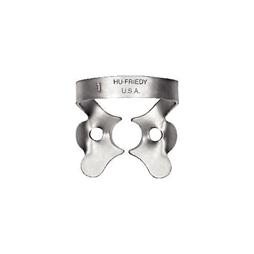 Hu-Friedy RDCM1 Rubber Dental Dam Clamp #1 Winged Satin Finish