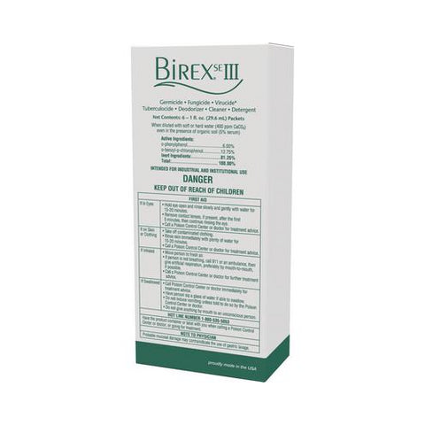 Biotrol 296041 Birex SE III Surface Disinfectant Concentrate Introductory Pack 6/Pk 1 Oz