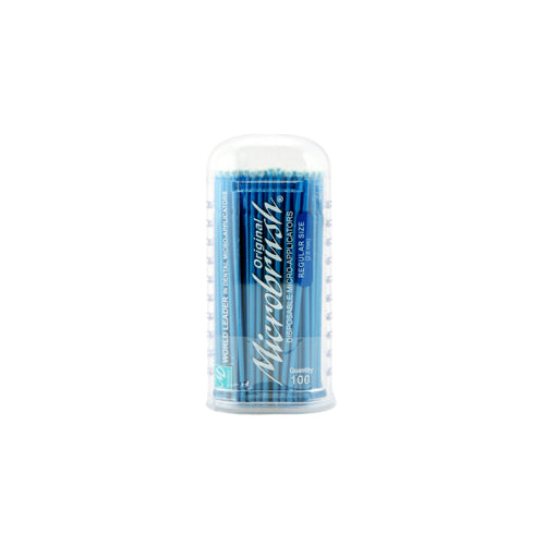 Microbrush WMRB Microbrush Tube Series Short Regular Blue Micro Applicators 100/Pk