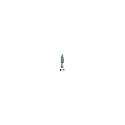 Shofu Dental 0060 Dura-Green Finishing Stones Contra Angle CA Flame FL2 12/Pk