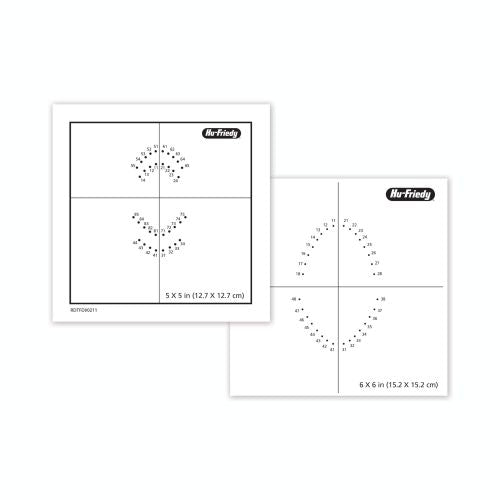 Hu-Friedy RDTFDI Rubber Dental Dam Template Adult & Child Double Sided FDI