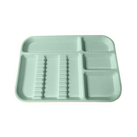 Plasdent 300BDS-4PS Set-Up Tray Divided Size B Ritter Plastic 13-1/2" X 9 5/8" X 7/8" Pastel Sea Green