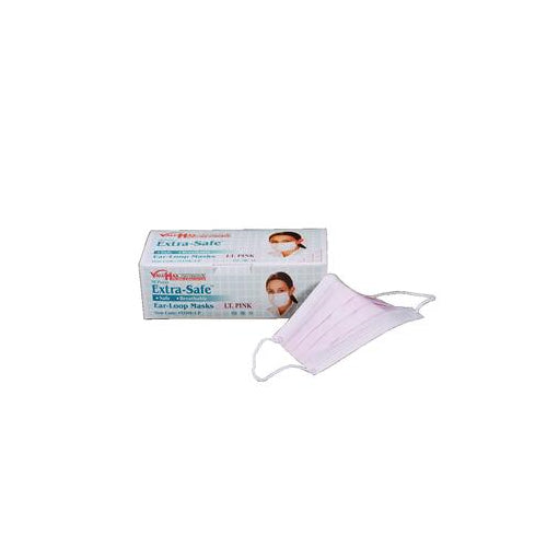 ValuMax 5330E-LP Extra-Safe Procedural Earloop Face Masks Light Pink 50/Box