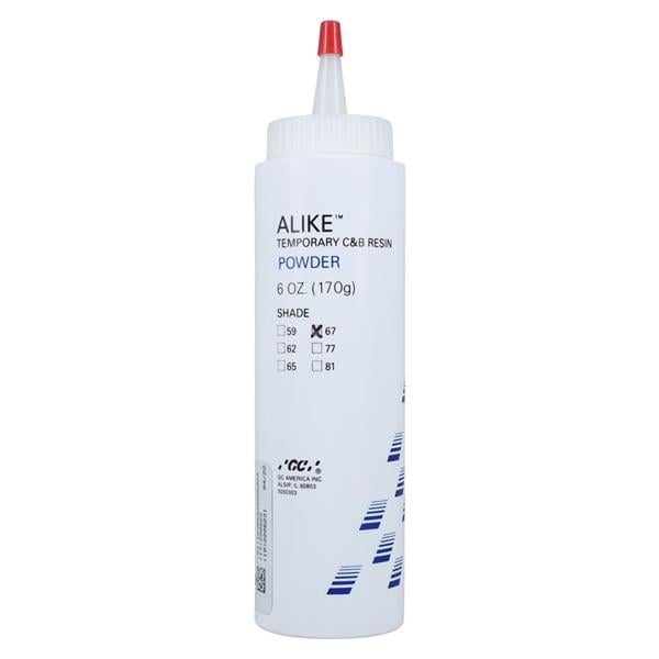 GC 340524 Alike Powder #67 Crown & Bridge Resin 170 Gm Bottle