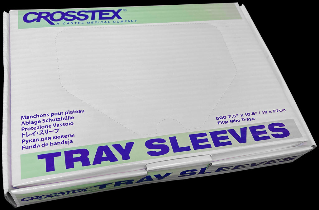 Crosstex BCTS710 Dental Tray Sleeves 7.5" x 10.5" Clear Disposable 500/Bx