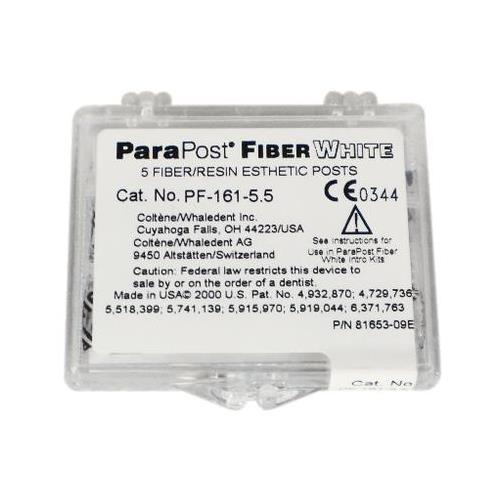 Coltene Whaledent PF161-6 ParaPost Fiber White Resin Esthetic Posts .060