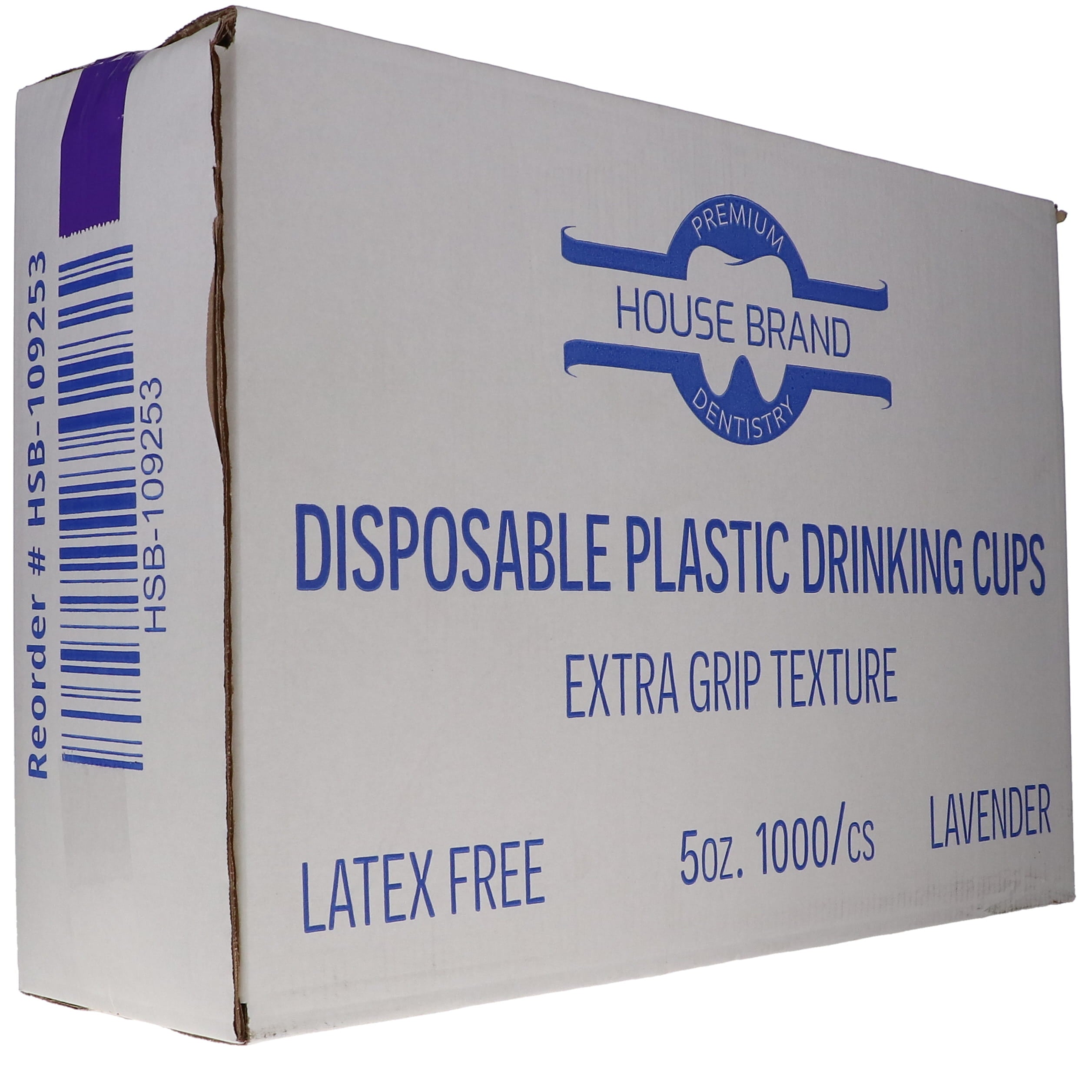 House Brand Dentistry 109253 Plastic Disposable Drinking Cups 5 Oz Lavender 1000/Cs