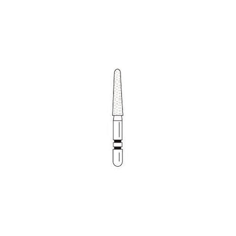 Premier Dental 2015905 Two Striper ShortCut Friction Grip FG #770.8CS Coarse Short Shank Round End Diamond Burs 5/Pk