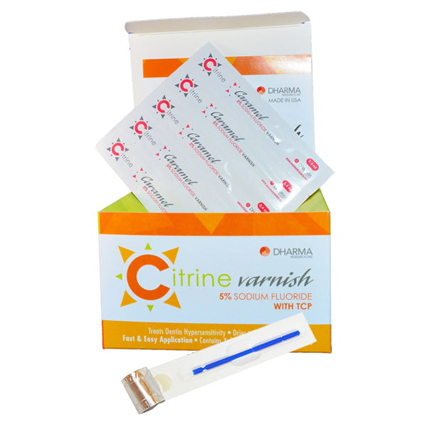 Dharma Research 56-00211 Citrine Fluoride Varnish Caramel 50/Pk 0.4 mL