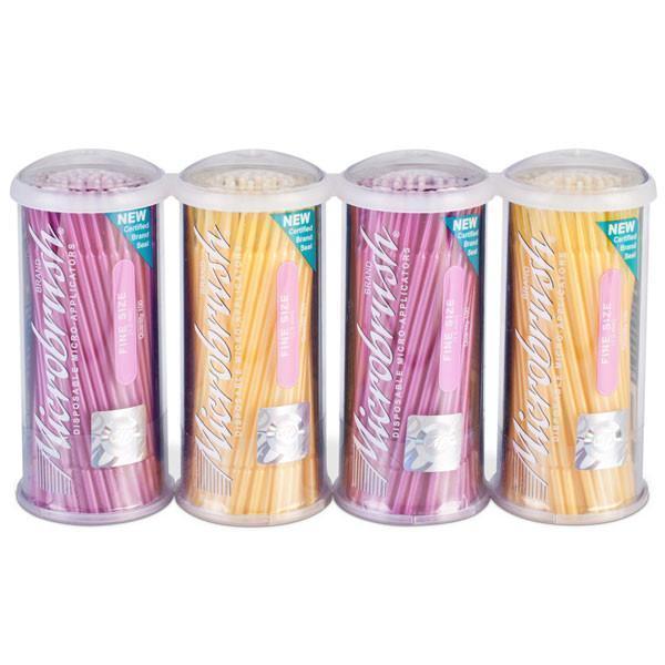 Microbrush MFA400 Tube Series Bendable Micro Applicators Fine Yellow/Pink 400/Pk