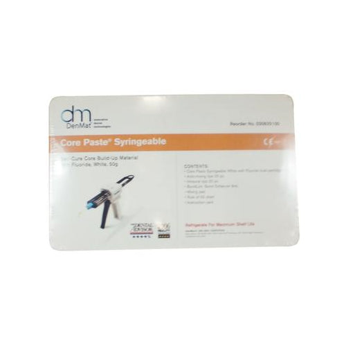 Denmat 030625100 Core Paste Self Cure Syringeable with Fluoride White Kit