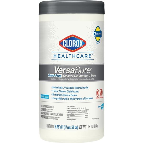 Clorox Healthcare 31757 VersaSure Alchohol Free Cleaner Disinfectant Wipes 85/Can