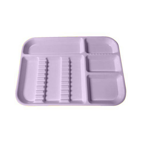 Plasdent 300BDS-10PS Set-Up Tray Divided Size B Ritter Plastic 13-1/2" X 9 5/8" X 7/8" Pastel Lilac