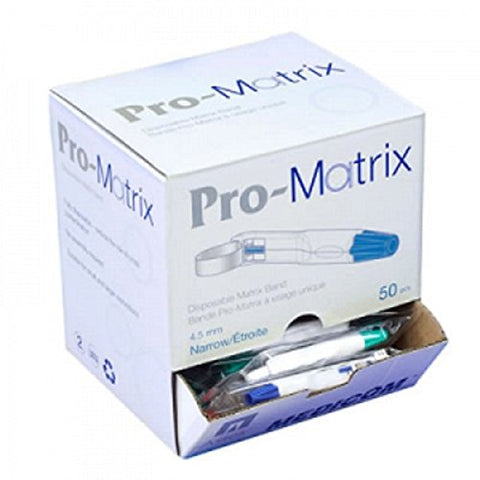 Medicom 30020 Pro-Matrix Bands Narrow 4.5 mm Single Use Matrix Band 50/Pk