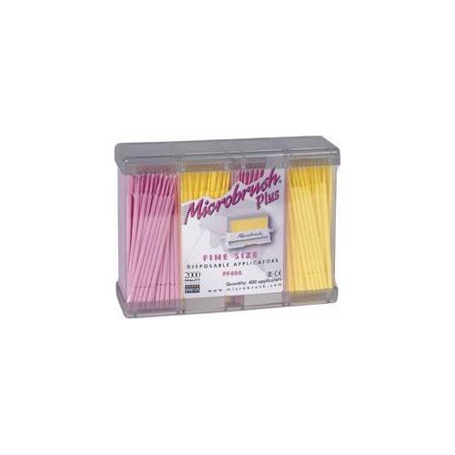 Microbrush PF400YE Plus Dispenser Series Micro Applicators Fine Yellow 400/Pk
